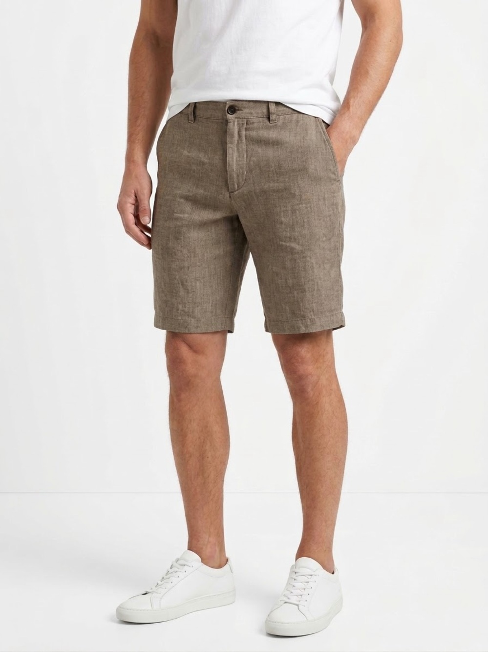 Banana Republic Men's Linen Blend Casual Shorts “Aiden Short” in Brown